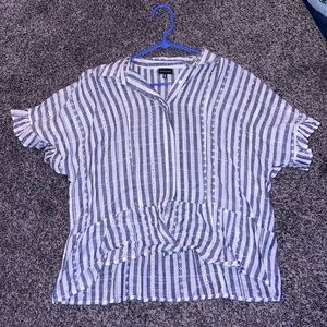 Buckle Black striped top size Medium